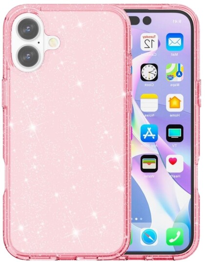 Trolsk Mobildeksel Glitter (iPhone 16) Rosa