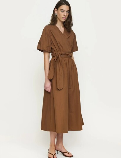 Soft Rebels Srhalen Midi Dress Brown M Soft Rebels Srhalen Midi Dress Brown M