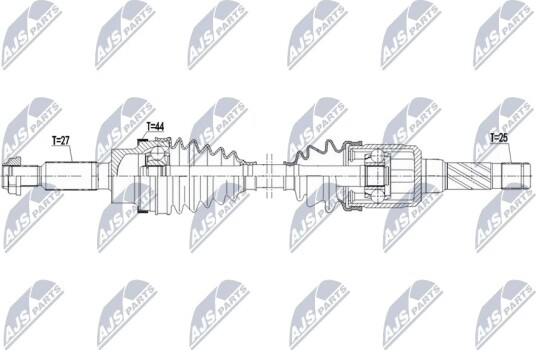 Drivaksel NTY NPW-FR-182