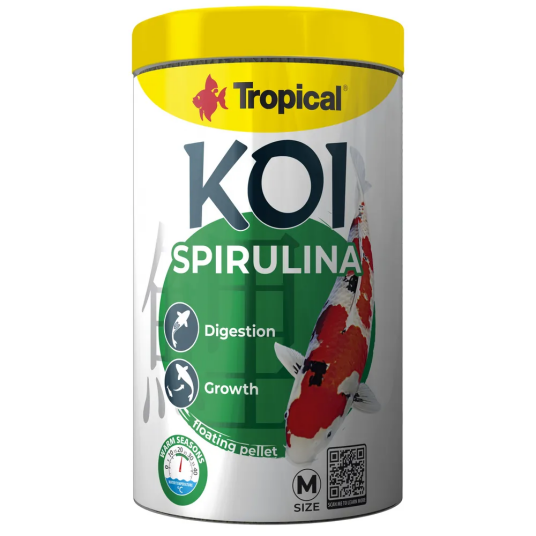 Tropical Koi Spirulina Pellet Size M 1liter