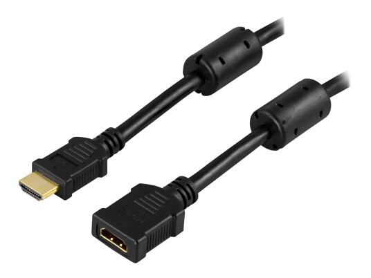 Deltaco HDMI Type A 1.3 Forlengelseskabel 2 m - Sort