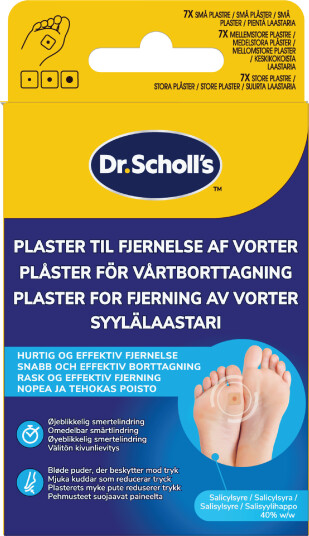 Dr. Scholl"s plaster for vortefjerning 3 str 21 stk Dr. Scholl"s plaster for vortefjerning 3 str 21 stk