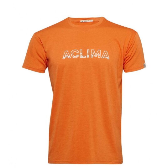 Aclima Lightwool Tee Logo M´S Herre, 330 Orange Tiger, XL Aclima Lightwool Tee Logo M´S Herre, 330 Orange Tiger, XL