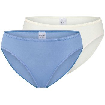 Schiesser Truser 2P Modal Essentials Tai Colored Blå/Hvit modal 42 Dame