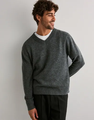 Only & Sons Onsmove Rlx Brushed V Neck Knit Strikkegensere Grå
