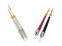 MicroConnect - Nettverkskabel - LC/PC-multimodus (hann) til ST/PC-multimodus (hann) - 15 m - fiberoptisk - 50 / 125 mikroner - OM3 - halogenfri - oransje