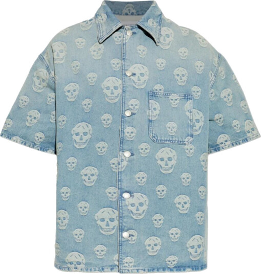 Alexander McQueen Herre Skjorter Blå L,