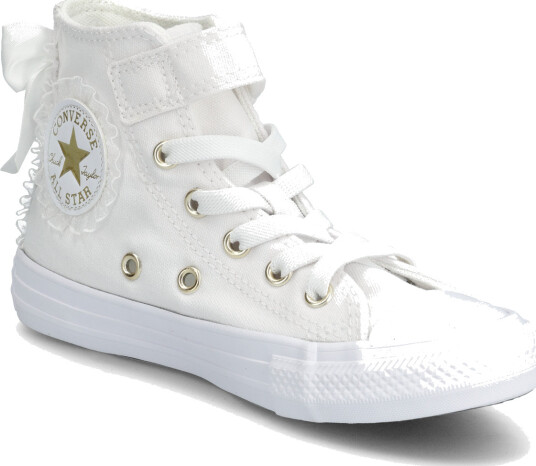 Converse Ctas 1V Hi White/White/Gold White 29