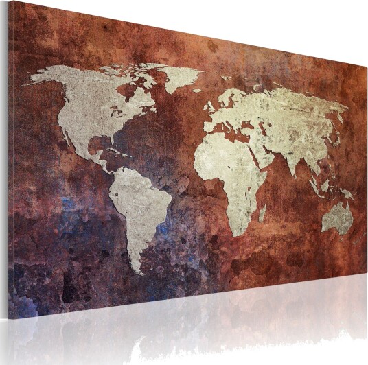 Bilde Rusty world map 120x80 Artgeist sp. z o. o.