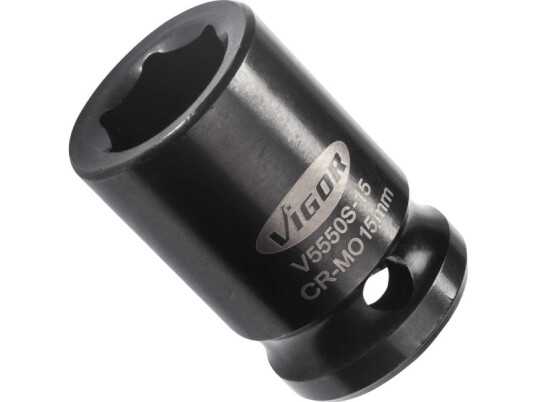 Vigor V5550s-15, Stikkontakt, 1/2", Metrisk, 1 Hoder, 15 Mm, Gloss