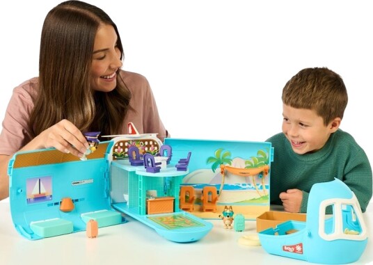 Bluey 3-i-1 Lekesett med Lyd – Transformerende Fly med Figurer
