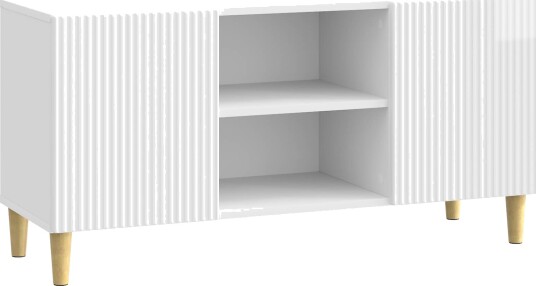  TV skap Høgglans hvit 102 x 34,5 x 50 cm Konstruert tre
