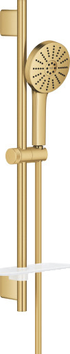 Grohe Vitalio Joy+ dusjsett, vannbesparende, børstet messing brushed cool sunrise Ø120 mm