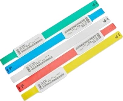 Zebra Z-Band Ultrasoft - Syntetisk - Permanet Gummi-Adhesiv - Blå - 25 X 152 Mm 1800 Stk (6 Rull(Er) X 300) Armbånd For Spedbarn