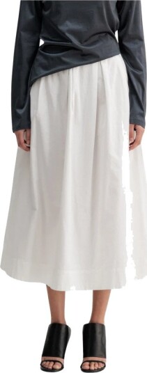 Ahlvar Gallery Mace Oxford Skirt White L