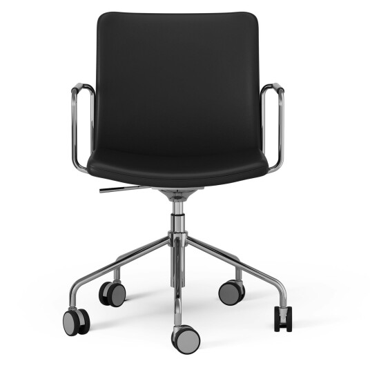 Swedese Stella Lenestol med Hjul Justerbar  Chrome / Svart
