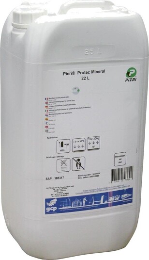 Pieri Protec Mineral Støvbinder For Betonggulv, 22 Liter Pieri Protec Mineral Støvbinder For Betonggulv, 22 Liter