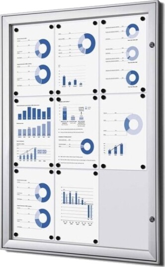 Twin Whiteboard Udhængsskab Til Indendørs Og Udendørs Med Overdækning – 9 X A4 Twin Whiteboard Udhængsskab Til Indendørs Og Udendørs Med Overdækning – 9 X A4