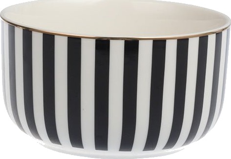Nova Abby Bolle 12cm Svart Stripet m/Gullkant