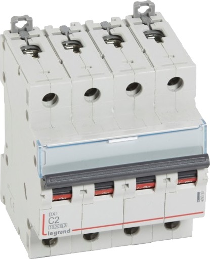 Legrand DX3 MCB automatsikring C2 4P 4M 10/16kA