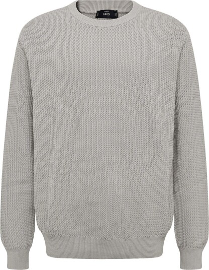 Mango 100% Cotton Mid-Weight Knit Jumper - NATURAL WHITE - S