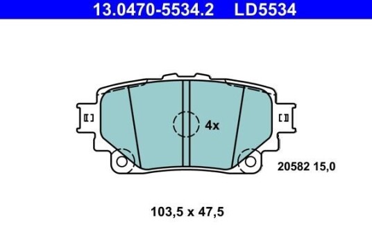 Bremseklosser ATE 13.0470-5534.2 Bremseklosser ATE 13.0470-5534.2