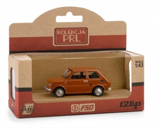 Daffi Pojazd Prl Fiat 126P Brązowy Daffi Pojazd Prl Fiat 126P Brązowy
