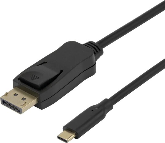 8K USB-C til DisplayPort, toveis kabel, 7680 x 4320 30 Hz, 2 m, svart
