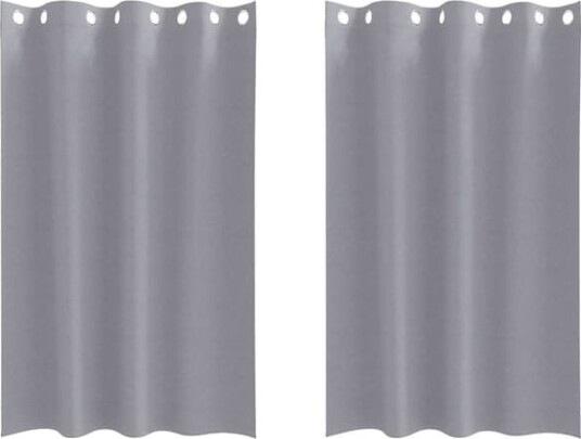 vidaXL Mørkleggende Gardiner med Ringer 2 pcs Lysegrå 175 x 140 cm