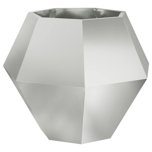 vidaXL Plantekassed 2 pcs sølv 75 x 75 x 60 cm Galvanisert Stål