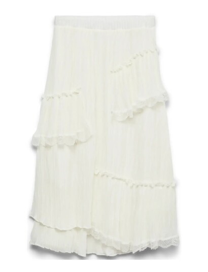 Vero Moda Vmfeline Nw 7/8 Skirt Exp White L