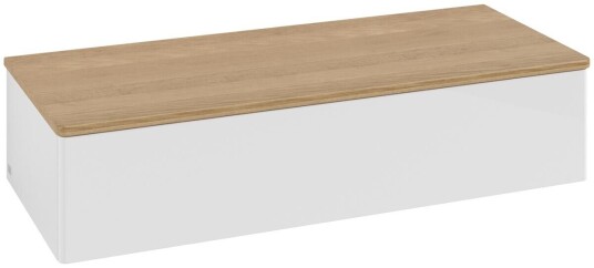 Villeroy & Boch Villeroy & Boch Antao Sideskap 120x50x26,8 cm m/lys Hvit Høyglans/Eik Villeroy & Boch Villeroy & Boch Antao Sideskap 120x50x26,8 cm m/lys Hvit Høyglans/Eik