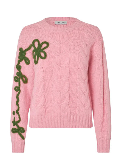 STINE GOYA 2418 Midweight Alpaca Knit, Crewnec - Pink - XS STINE GOYA 2418 Midweight Alpaca Knit, Crewnec - Pink - XS