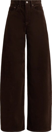 Lauren Ralph Lauren Corduroy High Rise Super Wide Leg Pant CIRCUIT BROWN 31
