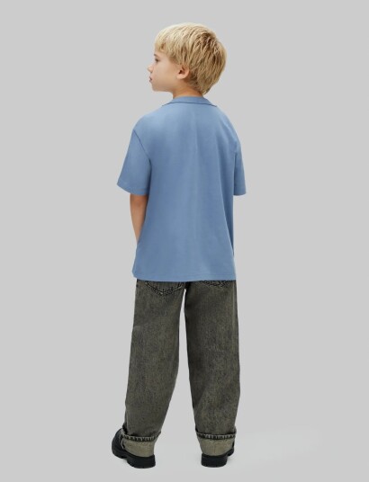 Calvin Klein Light Monologo S/S T Shirt Blue 128 Calvin Klein Light Monologo S/S T Shirt Blue 128