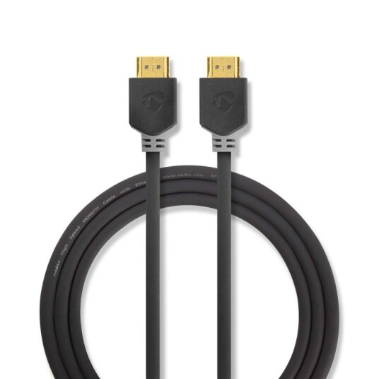 Nedis 7,5 m HDMI-kabel med Ethernet 4K@60Hz Antrasitt