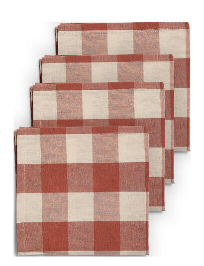 Midnatt Napkins 4-Pack Bertel - Red - 40X40CM