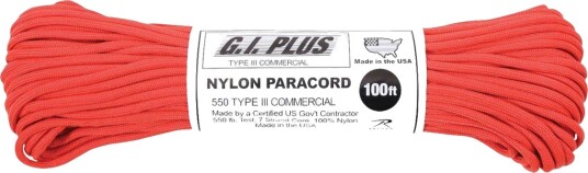 Rothco Paracord Nylon 30m Rød