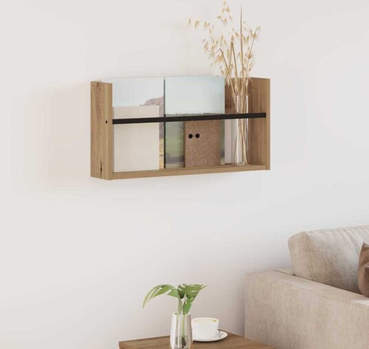 vidaXL Magasinreol Artisan Eik 60 x 12 x 30 cm Konstruert tre