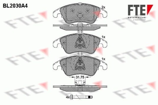 Bremseklosser FTE 9010616 Bremseklosser FTE 9010616