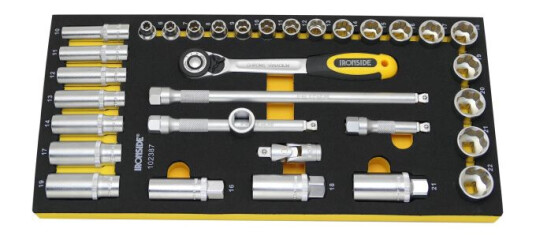 Ironside 749150 Pipenøkkelsett 33 deler, 3/8", Håndverktøy