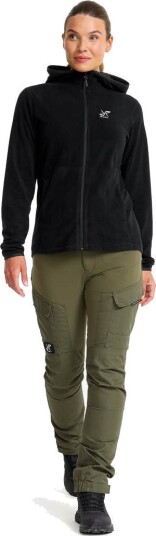 Revolutionrace Hiker Fleece Hoodie Dame Black L Dame Overdeler Fleece & midlayers