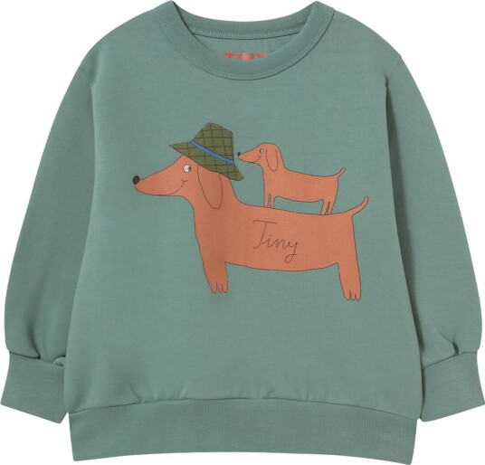 Tiny Cottons Collegegenser To hunder Teal Tiny Cottons 6 år (116) Collegegenser Grønn Turkis