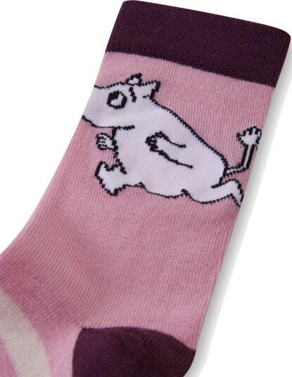 Reima Moomin Randig sokker i ullblanding til barn grey pink (26 29) 26 29 Reima Moomin Randig sokker i ullblanding til barn grey pink (26 29) 26 29