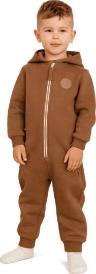 Bruse Bomull Jumpsuit Gran Partridge brun (92 cm)