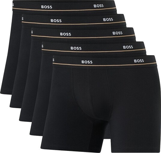 BOSS   Boksershorts Boxerbr Essential 5 pakning   Svart