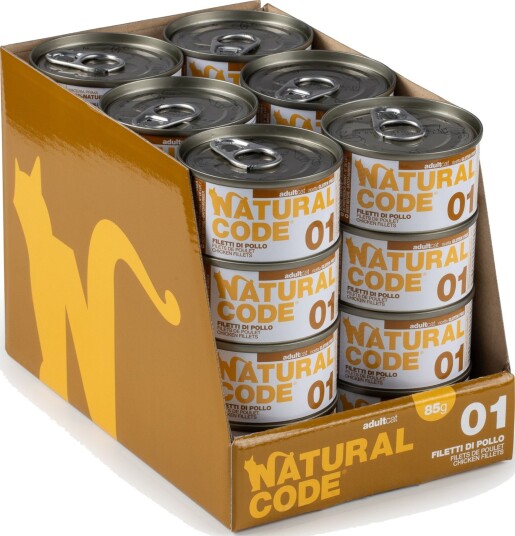 Natural Code våtfôr Sparepakke Cooking Water Can Kyllingfileter 24 x 85 g Natural Code våtfôr Sparepakke Cooking Water Can Kyllingfileter 24 x 85 g