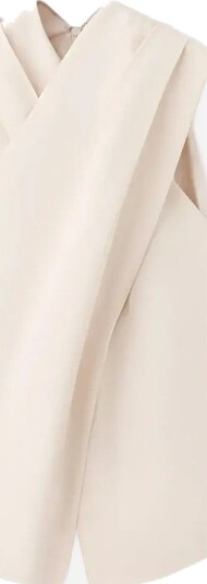 Mango Wrap Over Top With Opening LIGHT BEIGE L