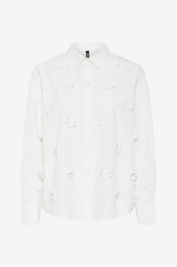 pieces - Skjorte pcDiana LS O-neck Bow Shirt - Hvit