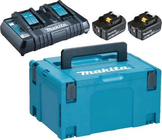 Makita 198077-8 Ladepakke med 2 stk. 6,0 Ah batterier og hurtiglader Makita 198077-8 Ladepakke med 2 stk. 6,0 Ah batterier og hurtiglader
